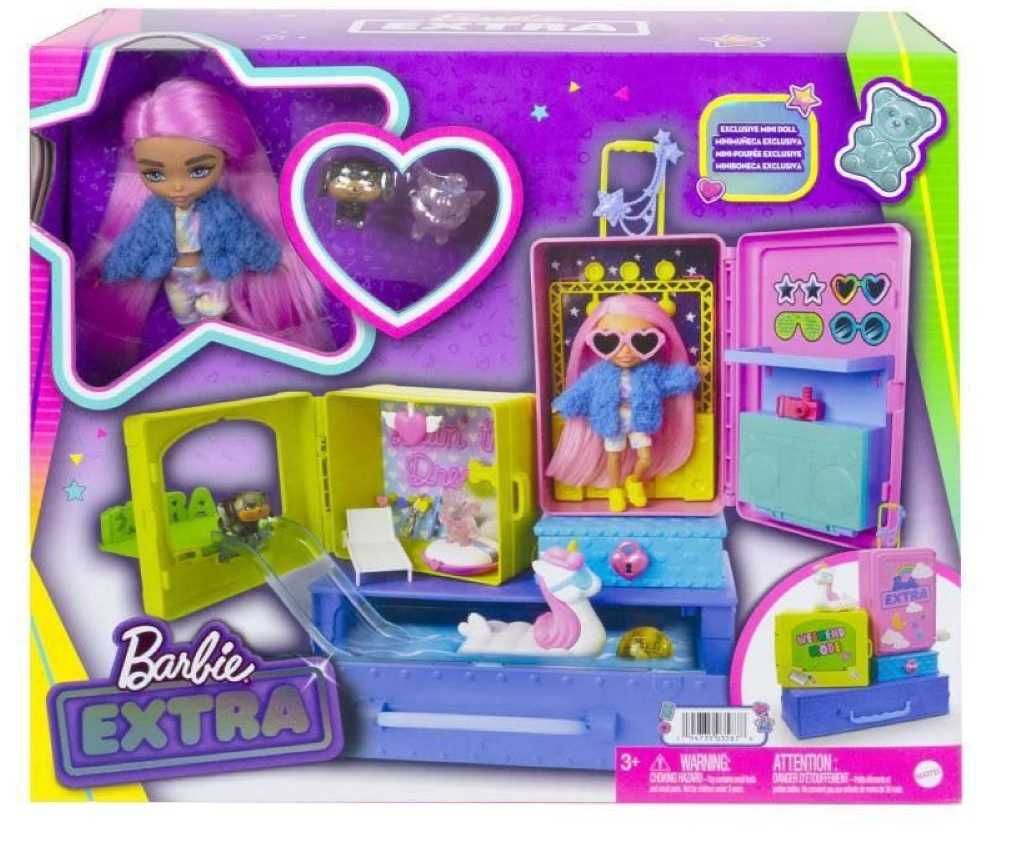 Barbie Extra Zestaw + Mała lalka + zwierzątka PETS