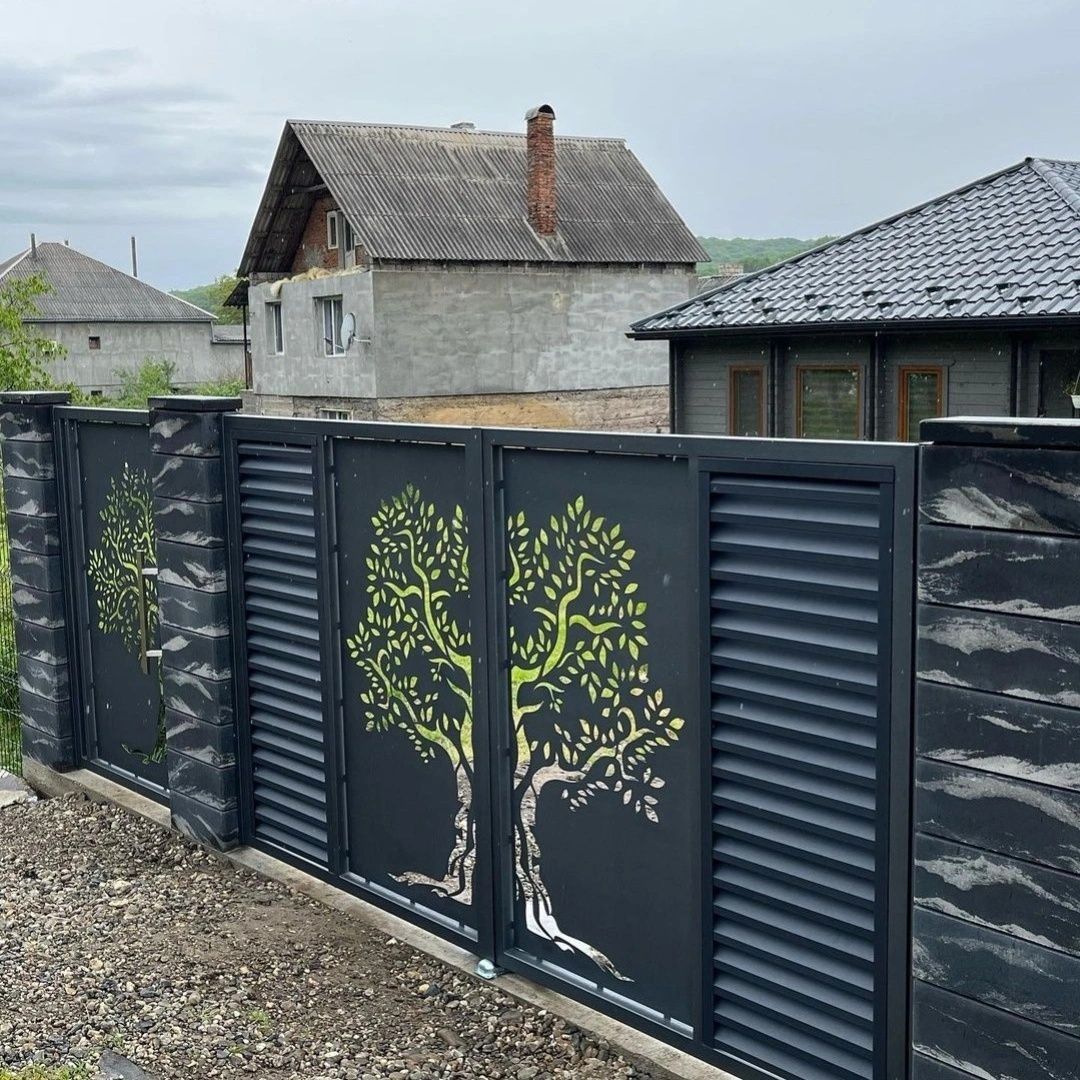 Лазерна різка металу Паркан ранчо Ворота жалюзі Металеві вставки Ковка