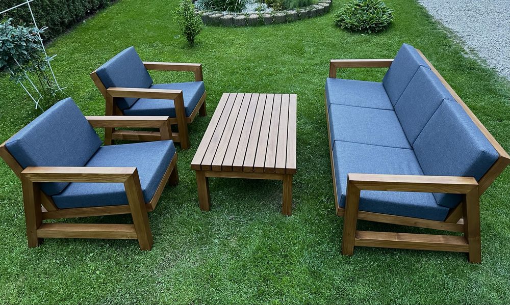 Premium Meble Ogrodowe drewniane/Zestaw ogrodowy/Fotele/Wypoczynek