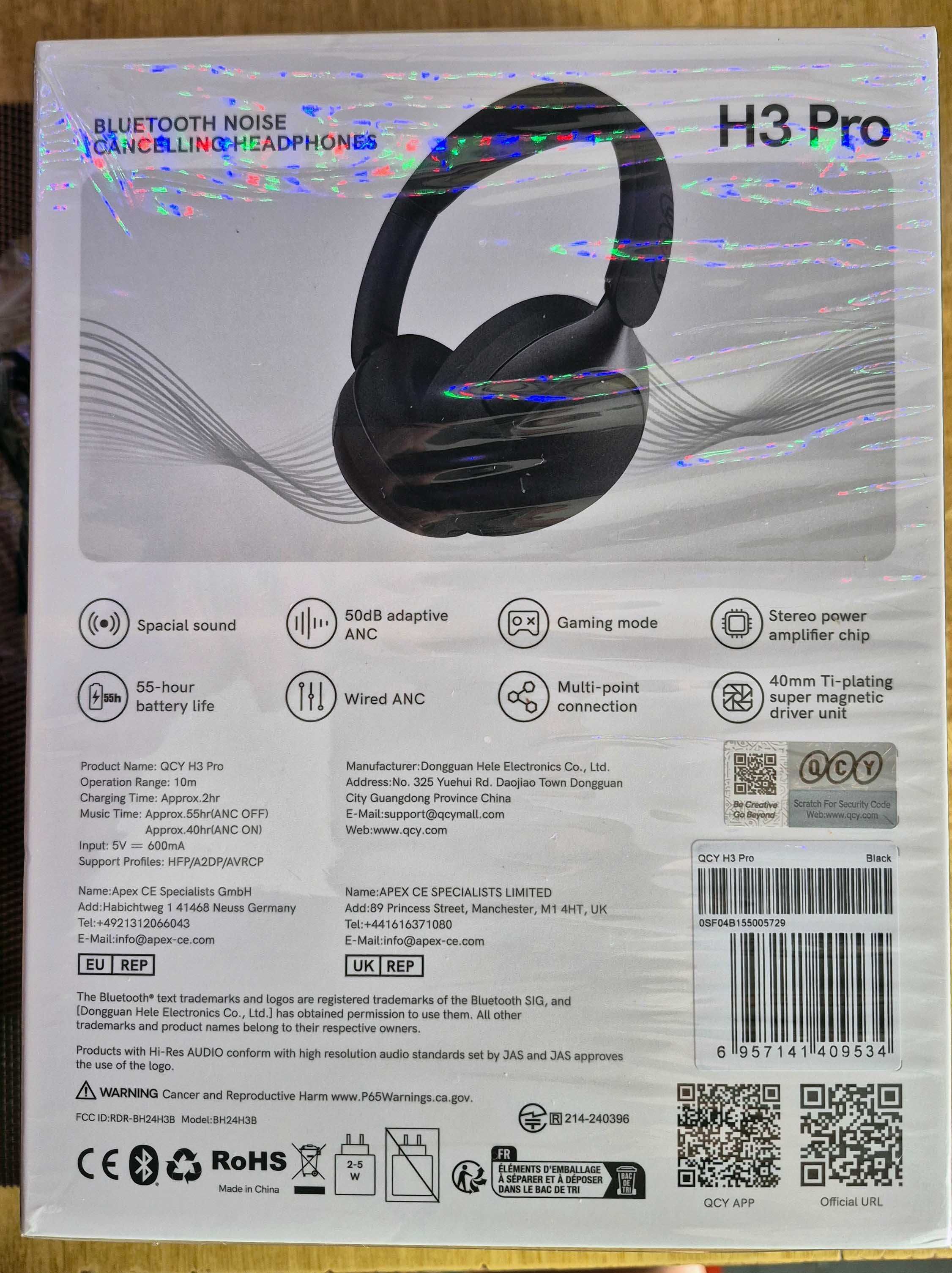 Наушники с микрофоном QCY H3 Pro ANC LDAC