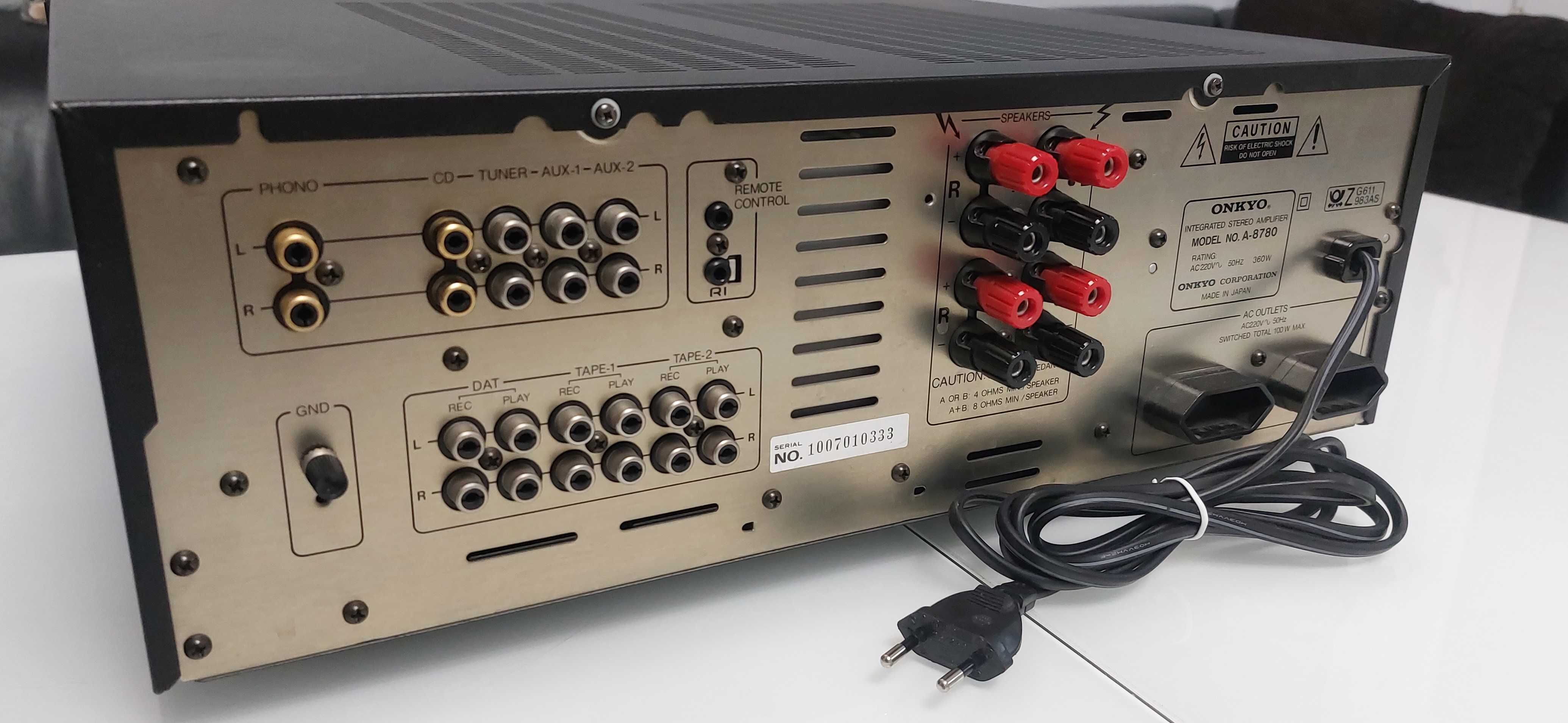 Усилитель Onkyo A 8780 (AR-700 14,1 kg 2x160W/4Om 2x105W/8Om)