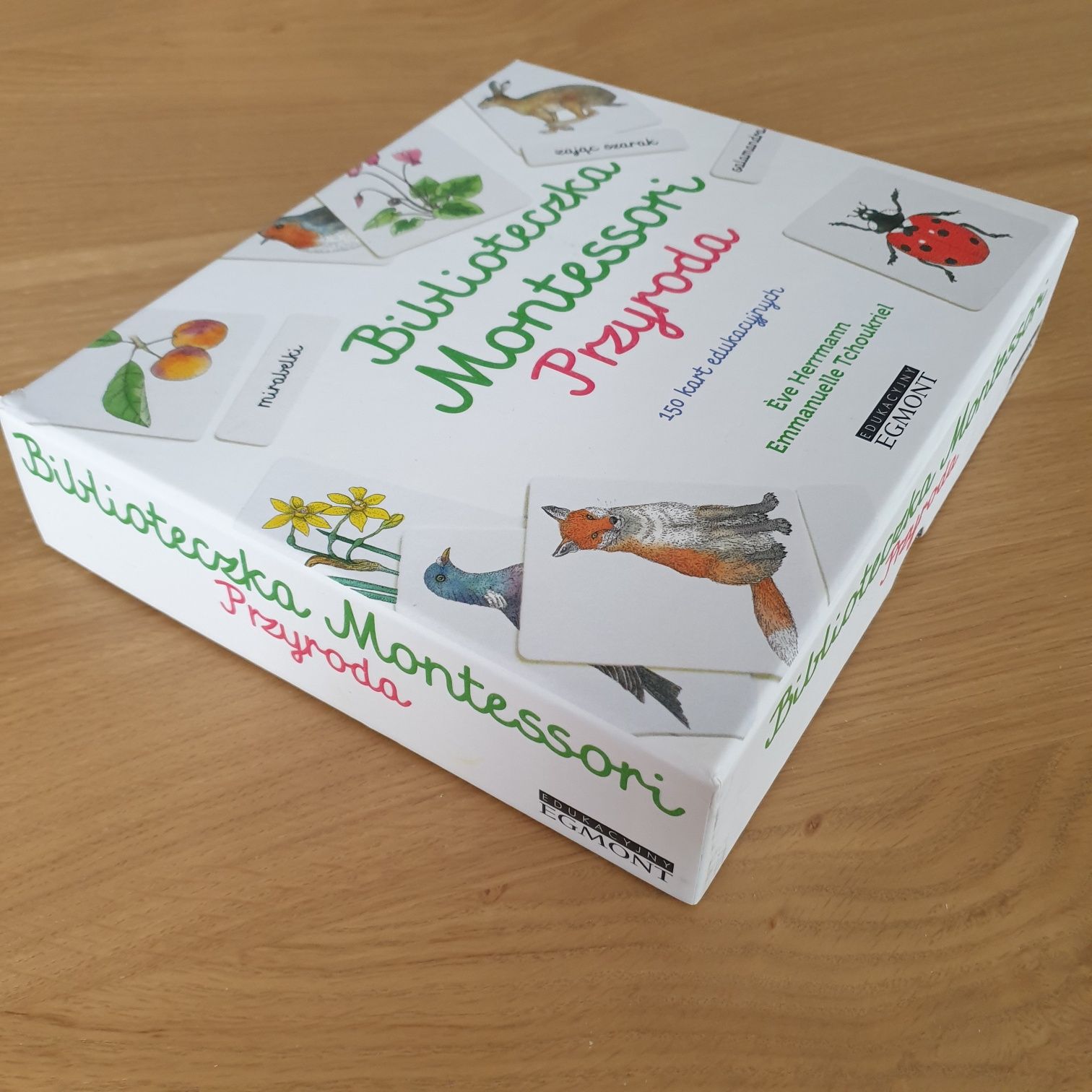 Biblioteczka Montessori Przyroda Egmont karty edukacyjne