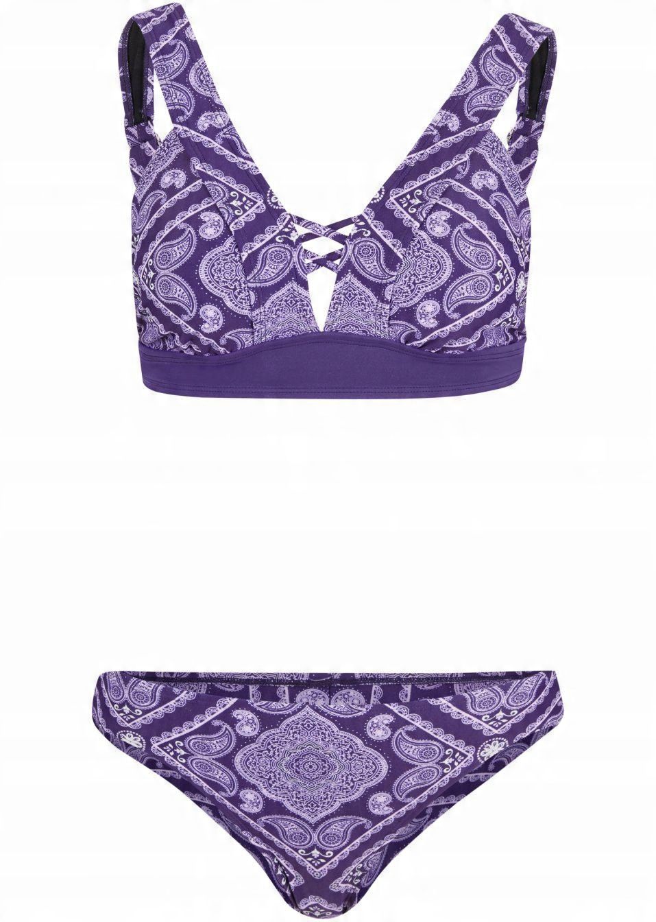 B.P.C bikini fioletowe we wzory r.44