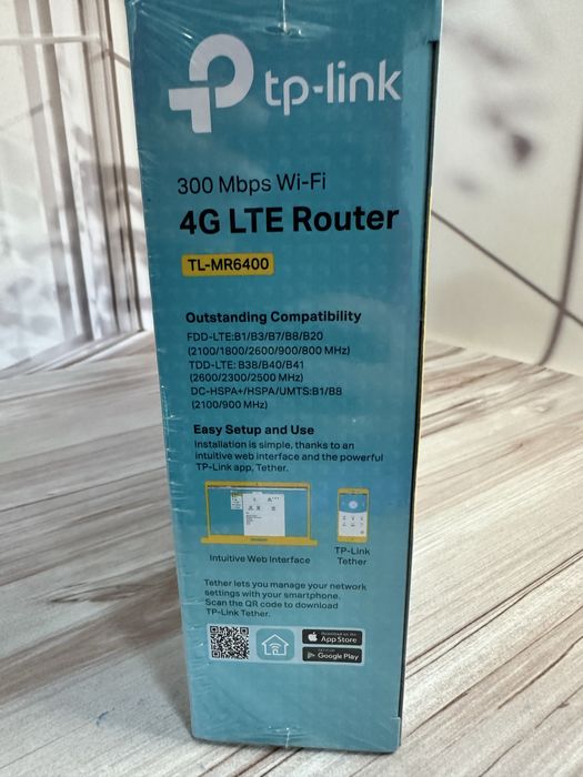 Маршрутизатор TP-Link TL-MR6400 N300 4G LTE Wi-Fi роутер Sim карта