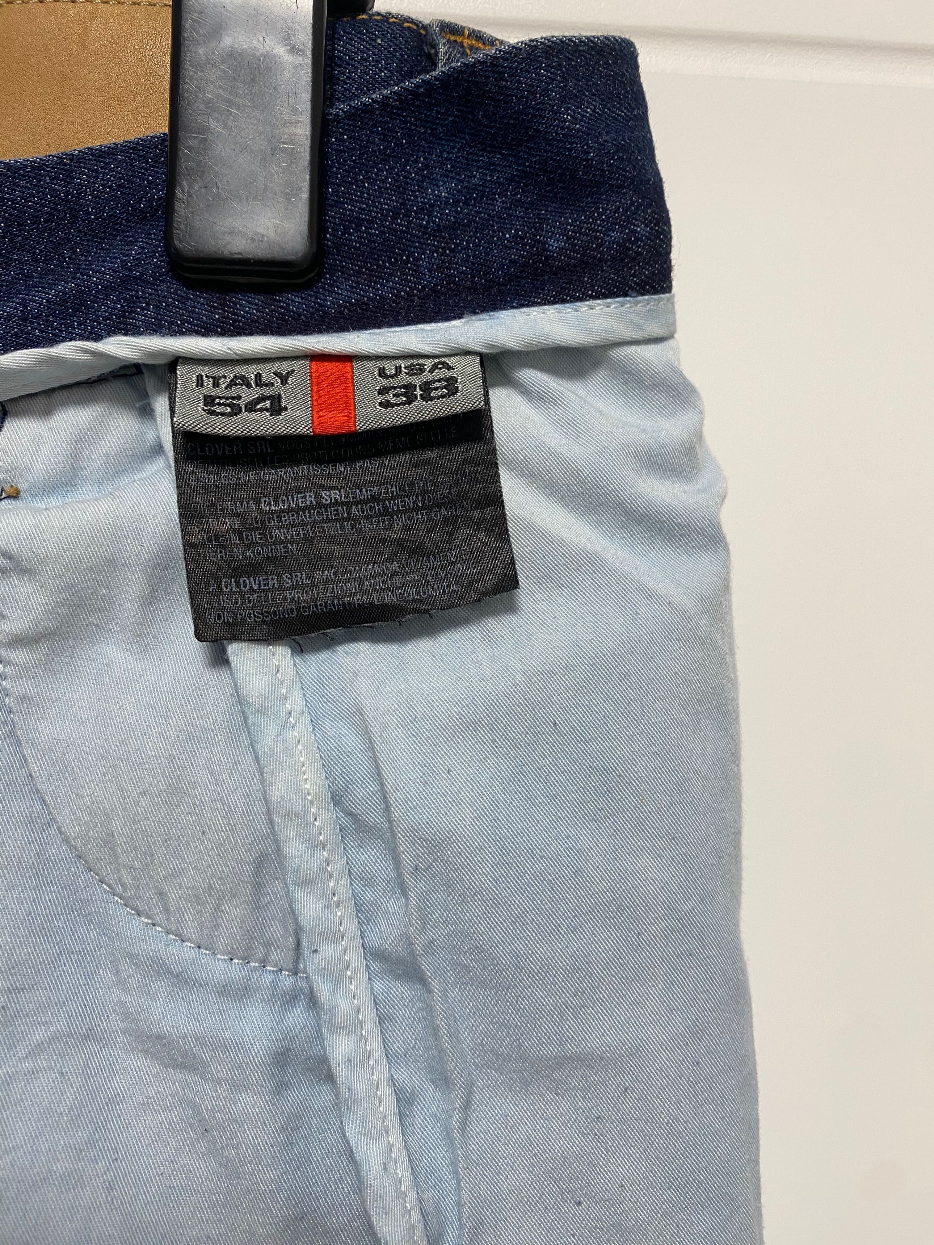 Spodnie jeans bawełniane motocyklowe Clover made italy W38 54 motocykl