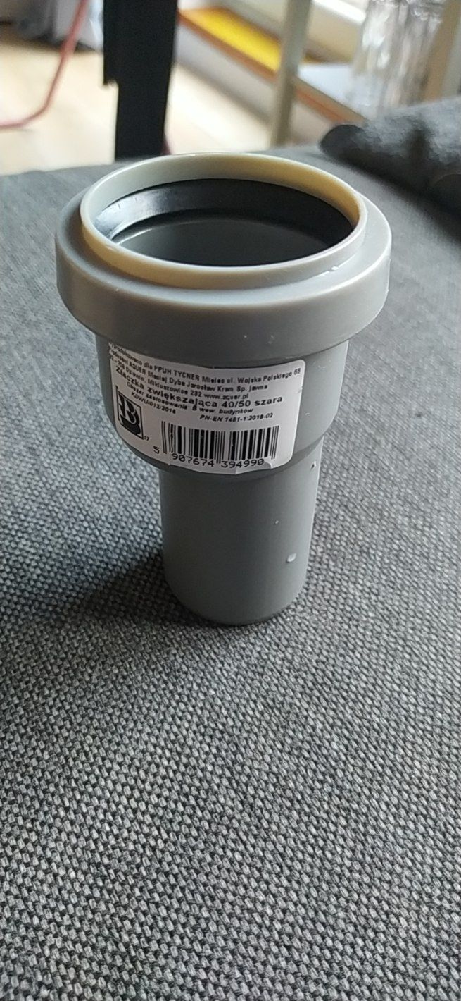 Rurka przejściówka redukcja hydrauliczna rura pcv plastikowa