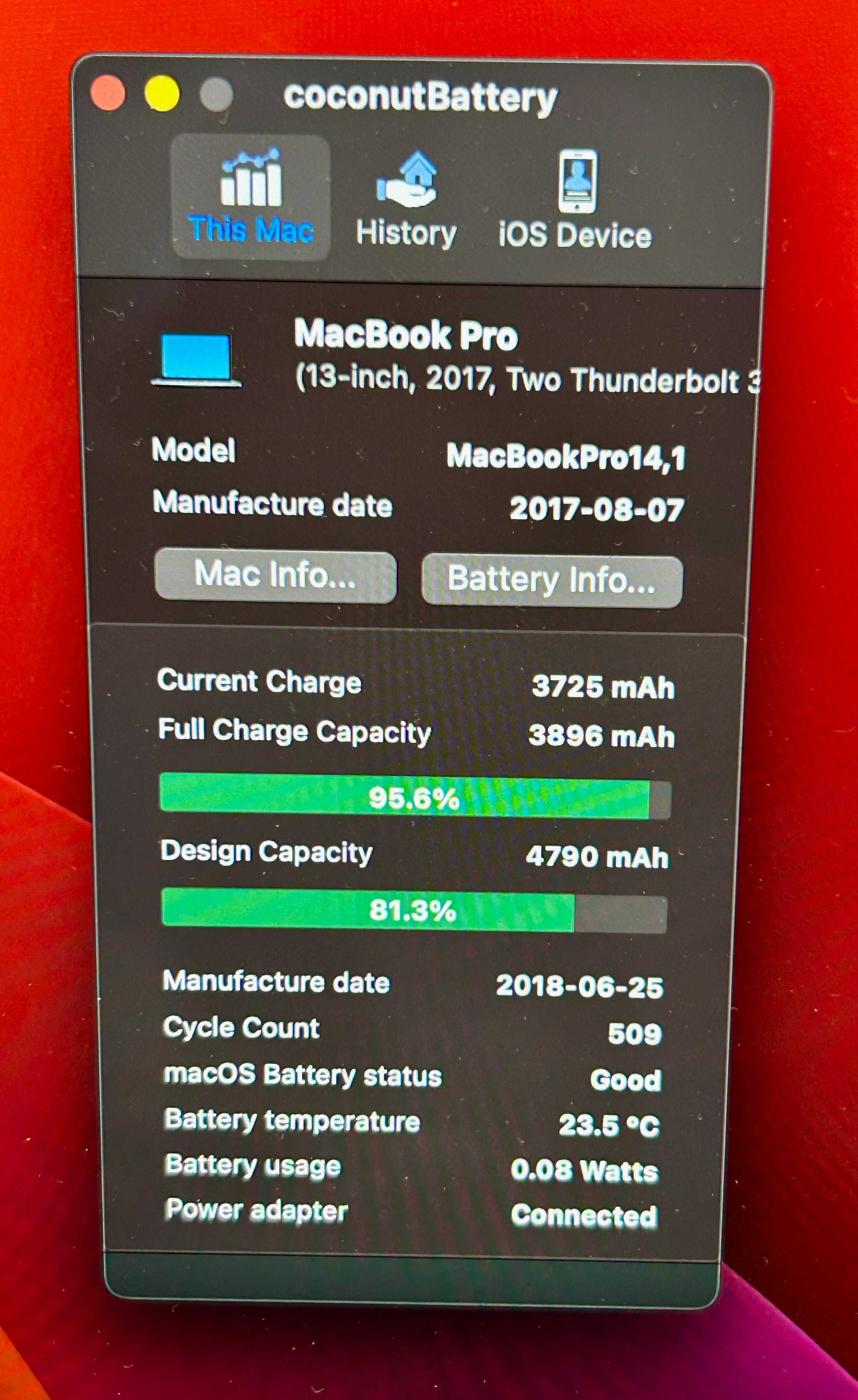 MacBook Pro 13.3" A1708_2017 (i5-7360U, 8GB RAM, 256GB SSD)
