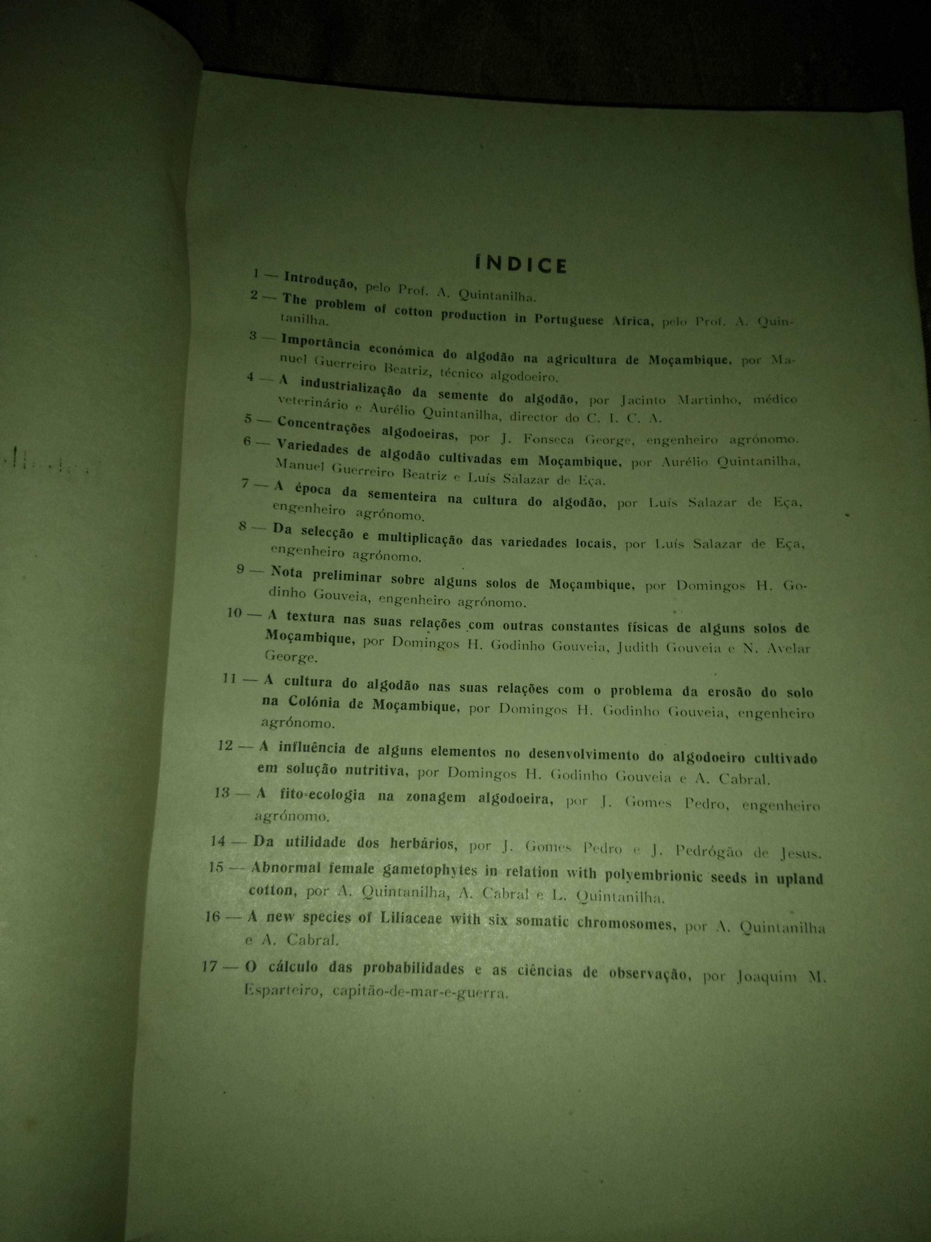 Trabalhos Do Centro de Investigação Científica Algodoeira - 1948