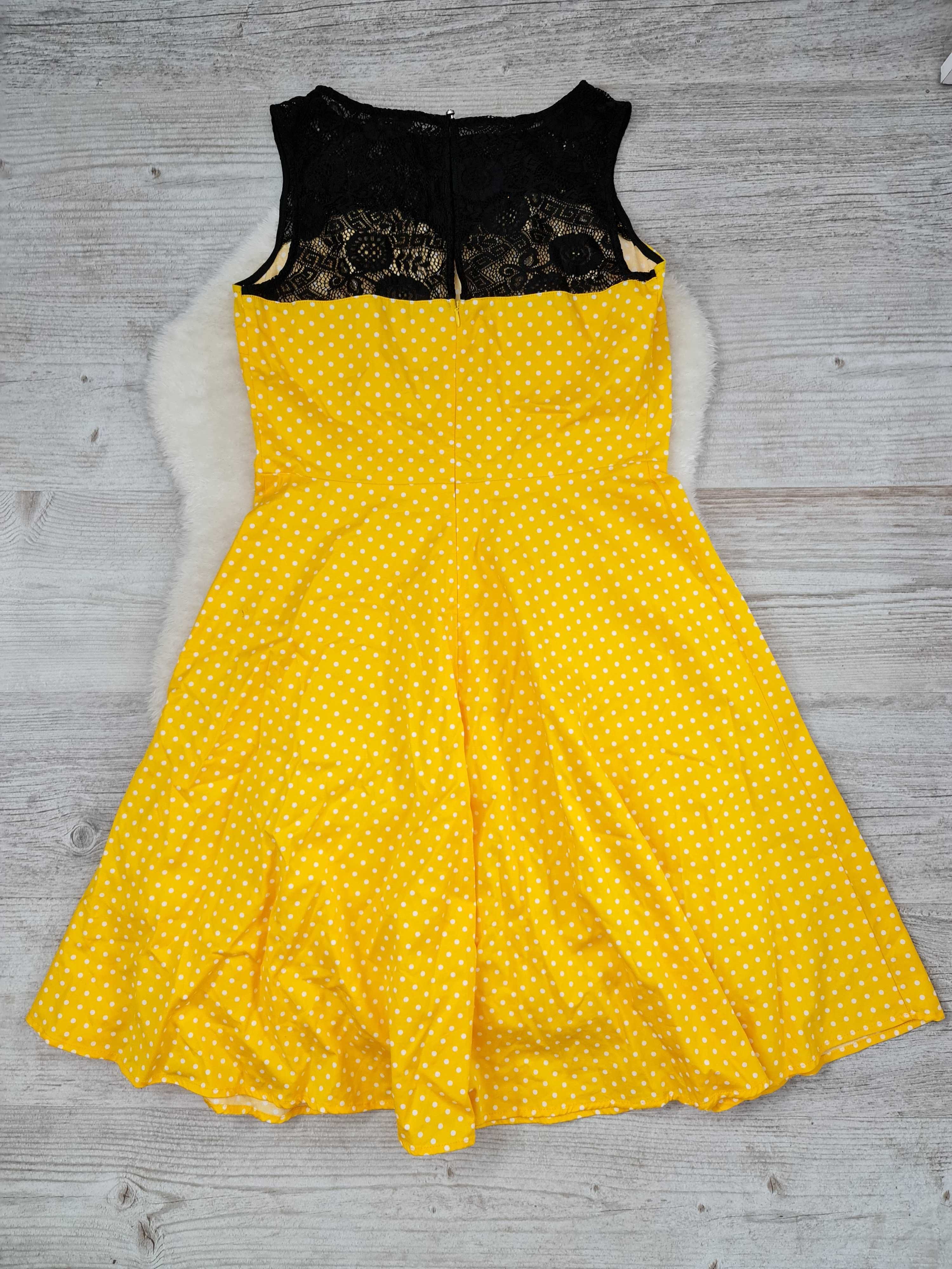 Piękna Sukienka bbonfinedress Rozmiar L Żółta Długa