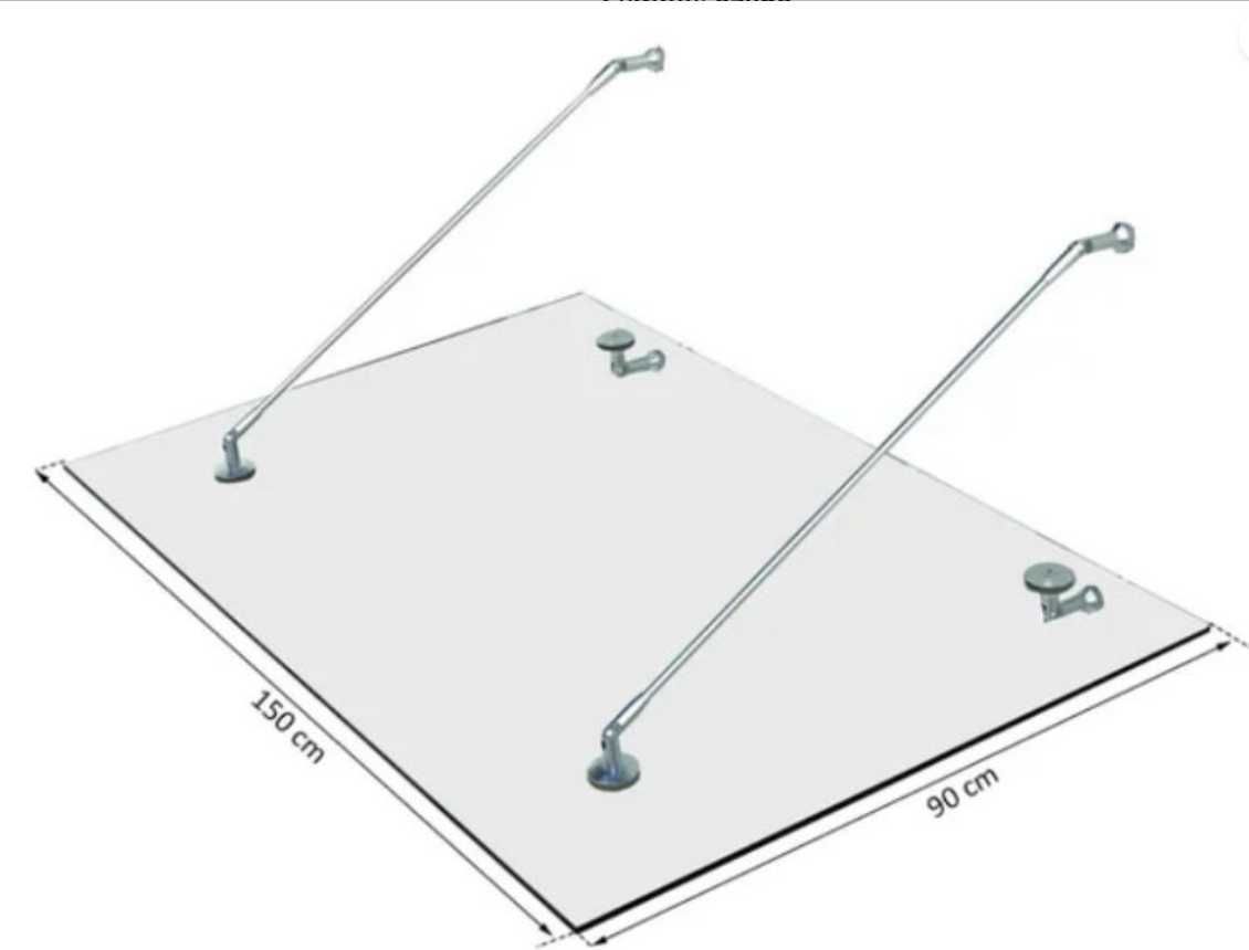 Dach zadaszenie szklane 150x90