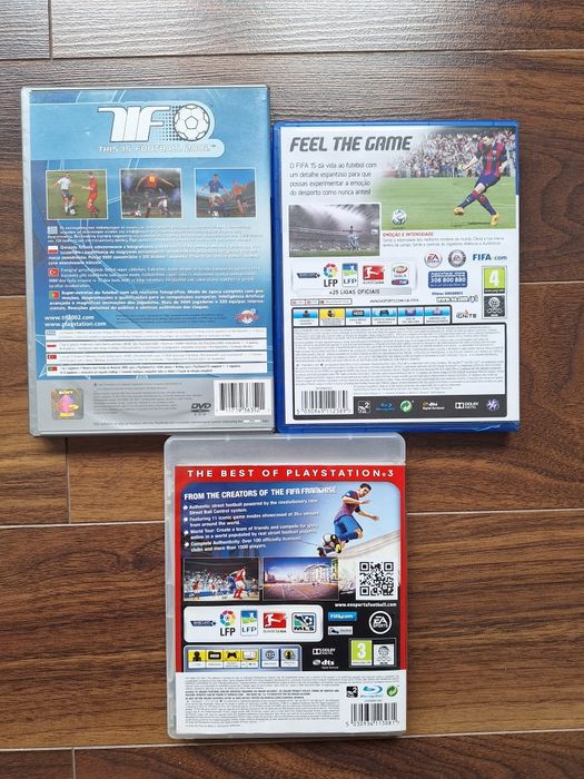 Jogos Fifa para PS3 e 4, TIF para PS2 (5 euros cada um)