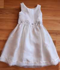 Śliczna biała sukienka dla dziewczynki na 92 cm 2 latka