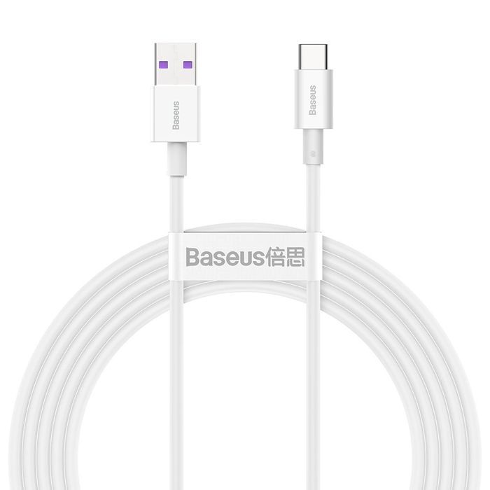 Baseus Superior kabel USB - USB Typ C 66 W 6A 2 m Biały