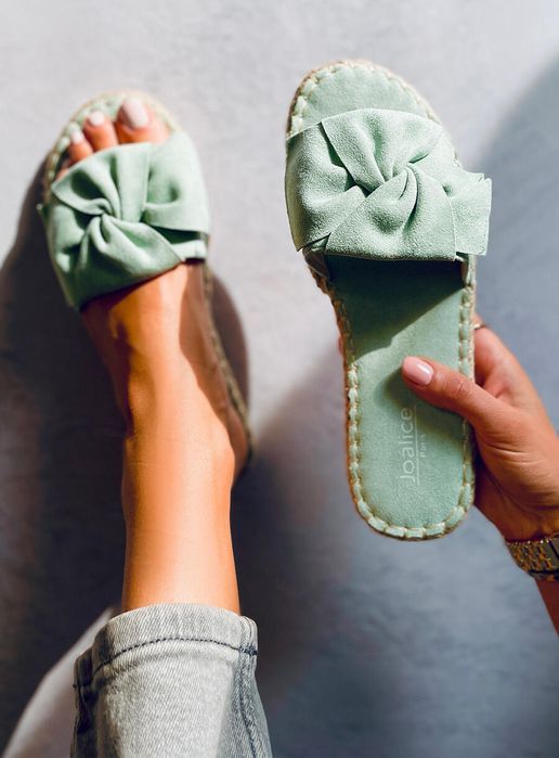 Klapki Espadryle Baina Green