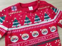 Sweter świąteczny H&M roz. 80