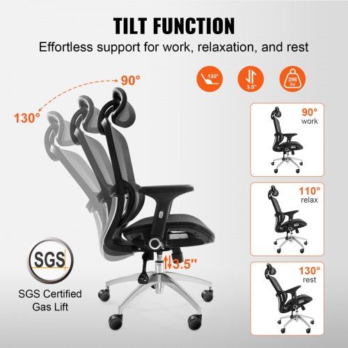 Cadeira de escritório ergonômica , cadeira de escritório com apoio de