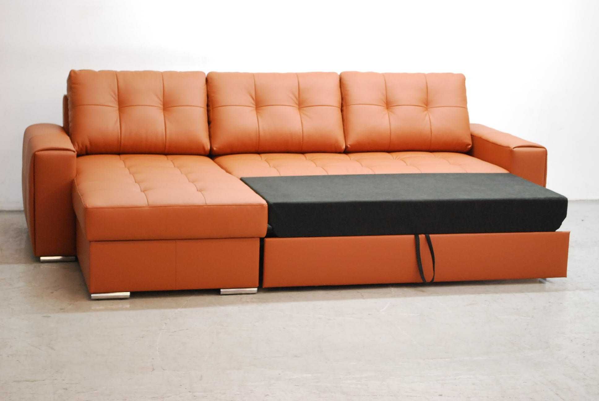 SKÓRA NATURALNA NAROŻNIK spanie pojemnik  3099 SOFA kanapa rogówka