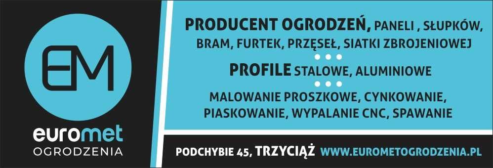 Słupek betonowy leśny 225cm Mocny 4 druty siatka leśna ogrodzenie