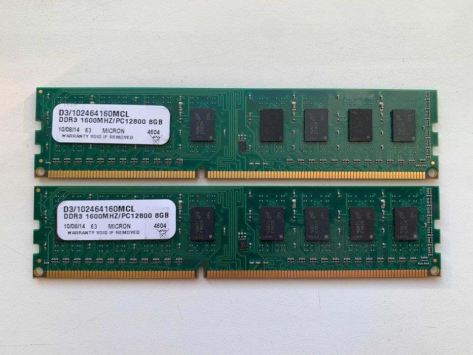 Модулs пам'яті DDR3 8192Mb Micron Crucial 1600 8GB, 1.5V /1.35