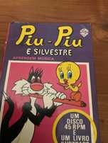 Piu Piu e Silvestre aprendem musica - Disco e livro ilustrado-1975