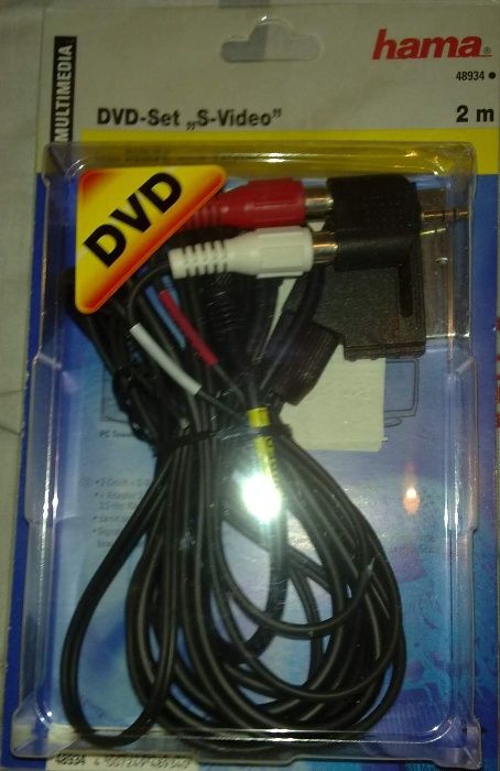 Cabo DVD Set S-Video - 2 Metros - NOVO - DVD/PC - TV/VCR