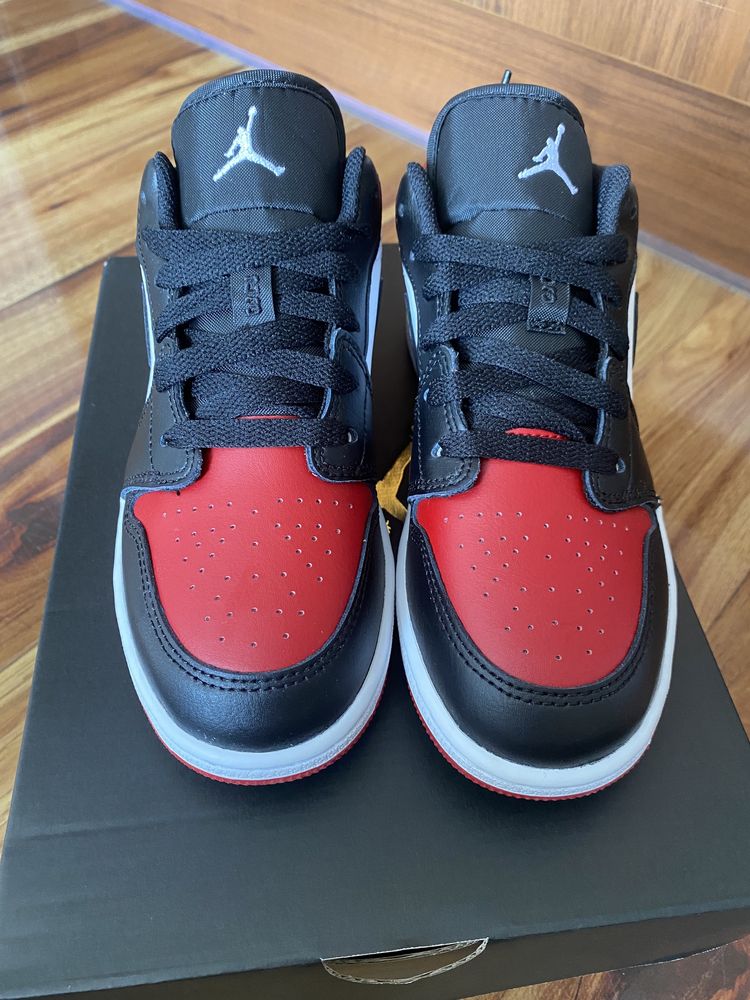 Jordan 1 Low Bred Toe 36