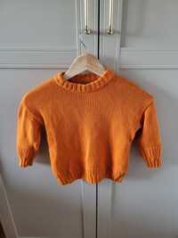 Pomarańczowy sweterek dziewczęcy Zara