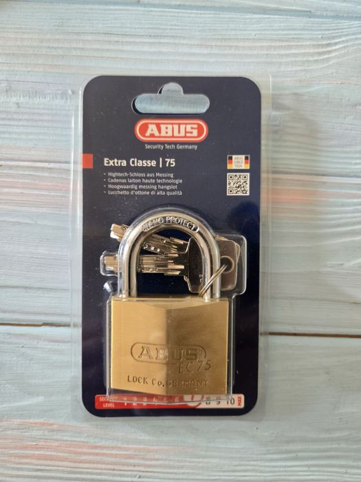 Замок навесной ABUS латунь 75/50