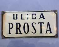 Tablica ulica PROSTA super vintage gadżet