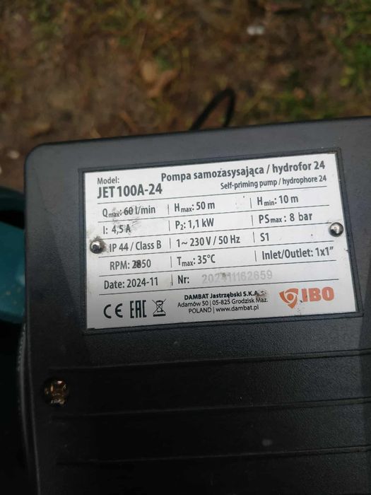 Sprzedam hydrofor do wody nowy używany tylko przez miesiąc