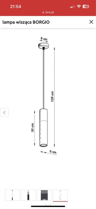 Lampa sufitowa BORGIO 1 BRW beton/cement