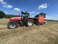Prasowanie slomy siana ! (Kuhn new holland massey ferguson)