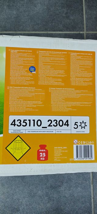 Trampolim 1,4m diâmetro máximo 25kg para criança