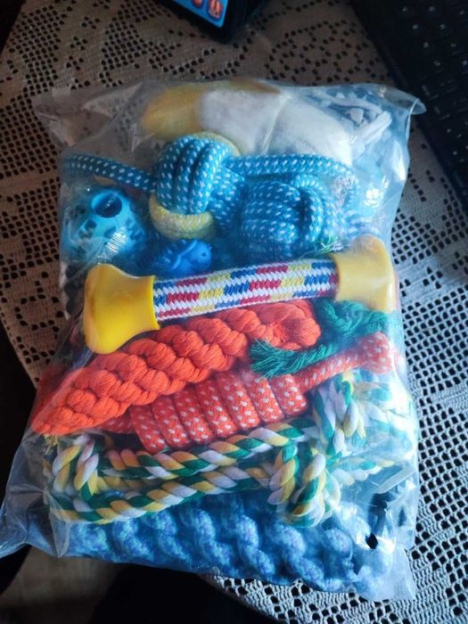 Brinquedos de corda para cães - conjunto de 15 ou 19 peças - NOVO