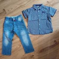 Zestaw koszula i spodnie jeansowe r 116