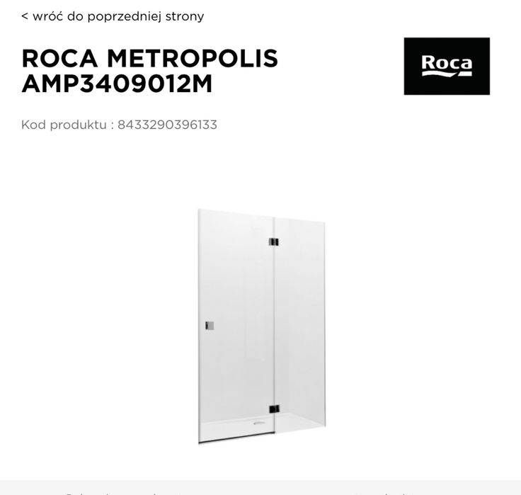 Roca-Ścianka prysznica walk in