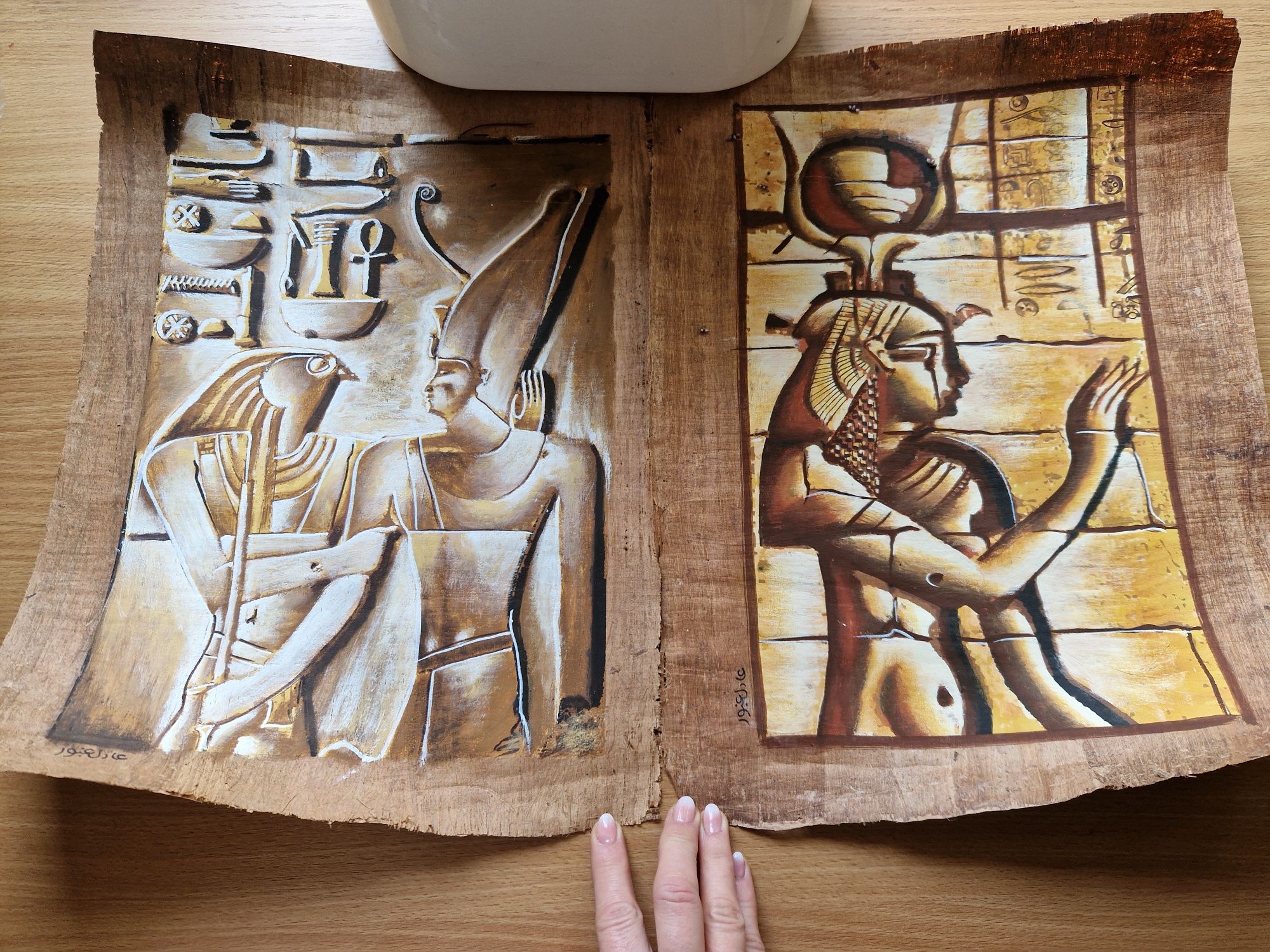 Oryginalne Egipskie papirusy