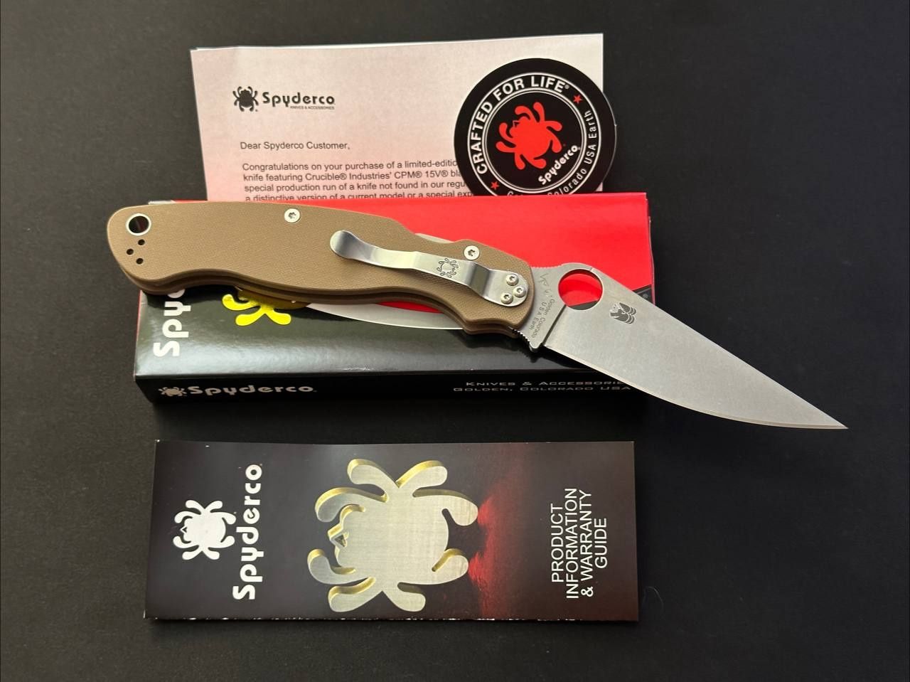(Новинка) Spyderco Military 2 Sprint Run 15V BBB Brown G-10