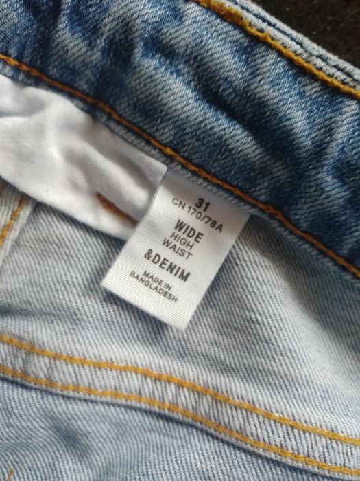 Spodnie jeansowe ,,dzwony-szwedy" H&M rozmiar 31 Wide High Ankle Jeans