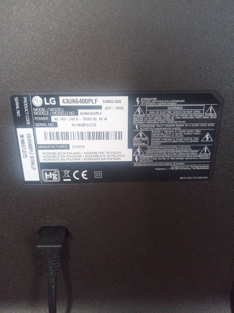 Продається LG 43UK6400PLF