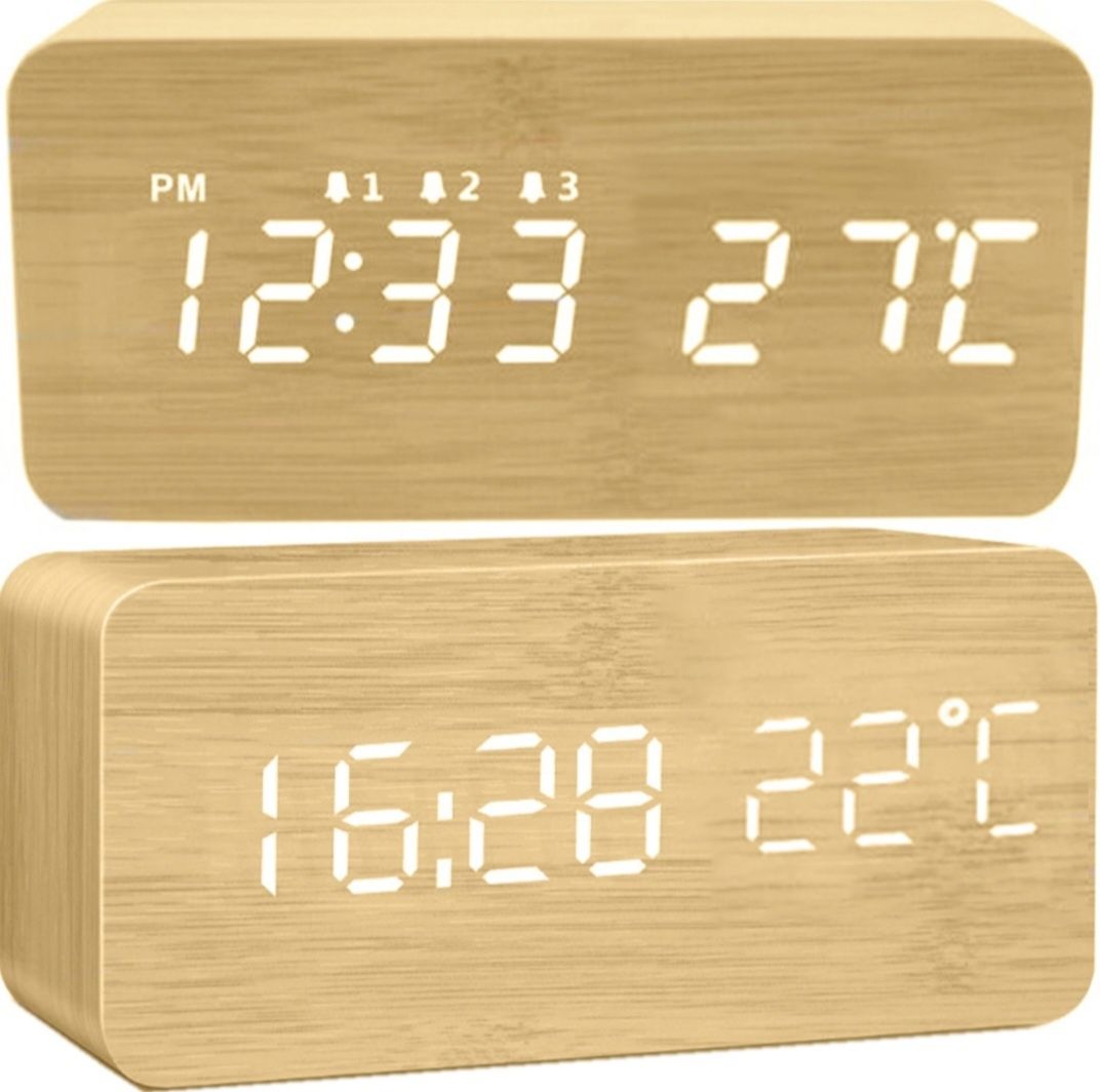 Budzik Zegar Termometr Elektroniczny Zegarek Alarm