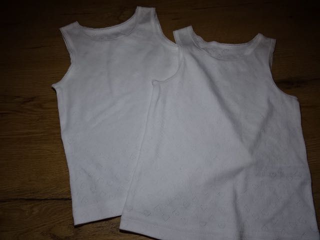Primark 2 x podkoszulka biała nowa 3-4 l