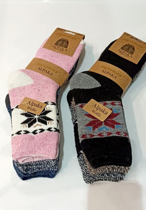 Skarpety z wełny alpaki alpaka wool wełna welna