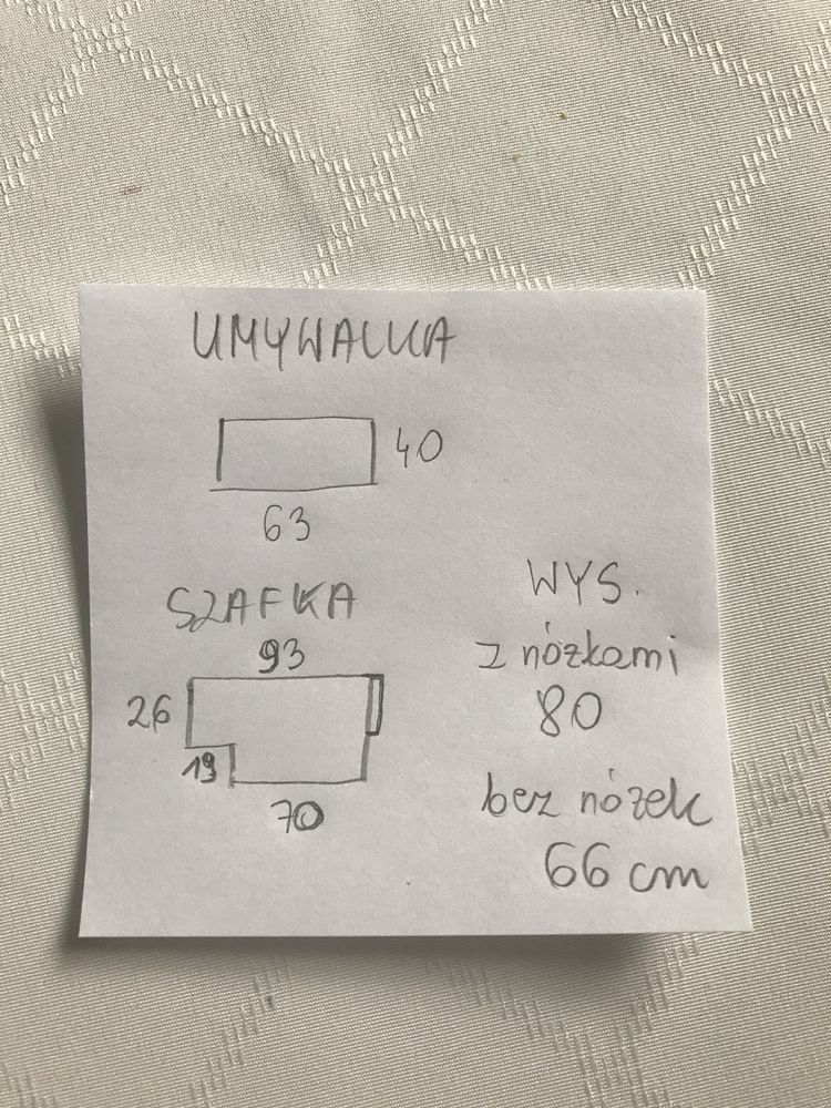 Szafka łazienkowa ze zlewem