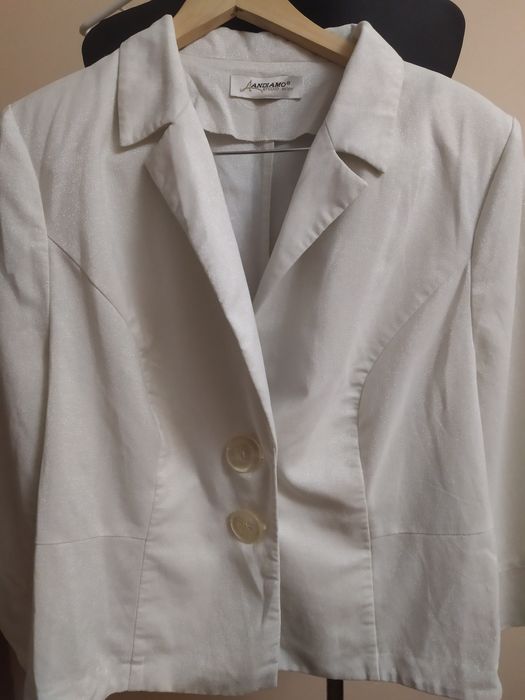 Andiamo żakiet  46 50 srebrzysty