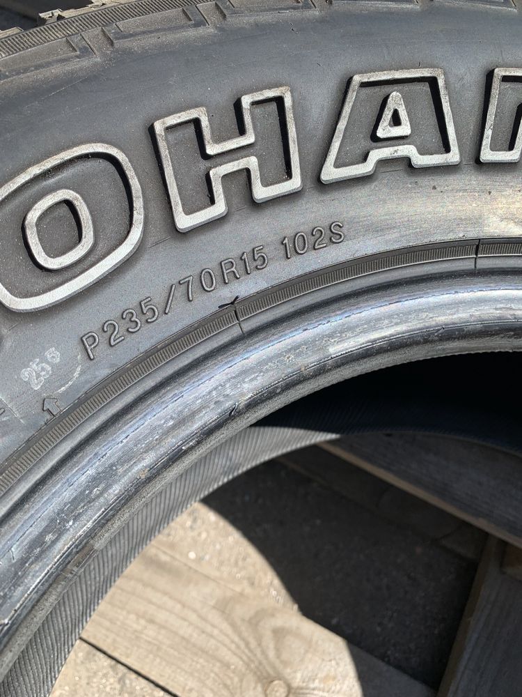 2шт 235/70R15 Yokohama Geolandar A/T, СКЛАД Б/У РЕЗИНЫ