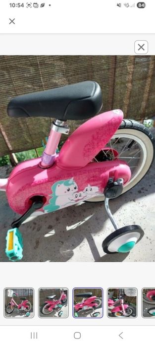 Rowerek dla Dziewczynki Btwin 500 unicorn 14 cali