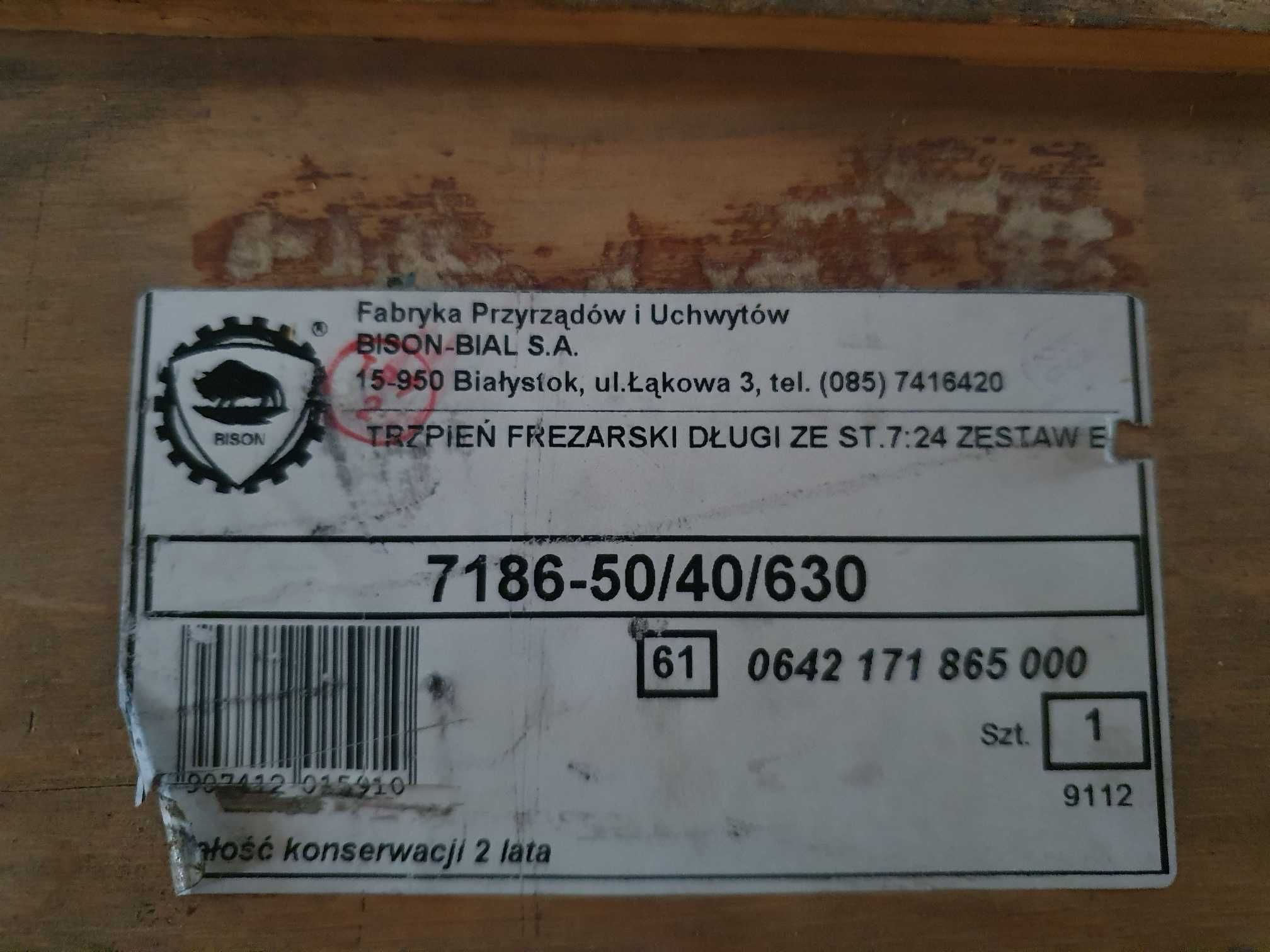 Trzpień frezarski Bison Bial T.7186 ISO50