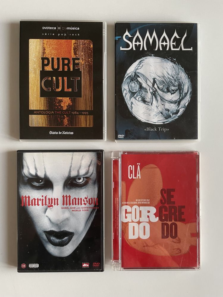 DVDs de Música - The Cult, Samael, Clã, Marilyn Manson