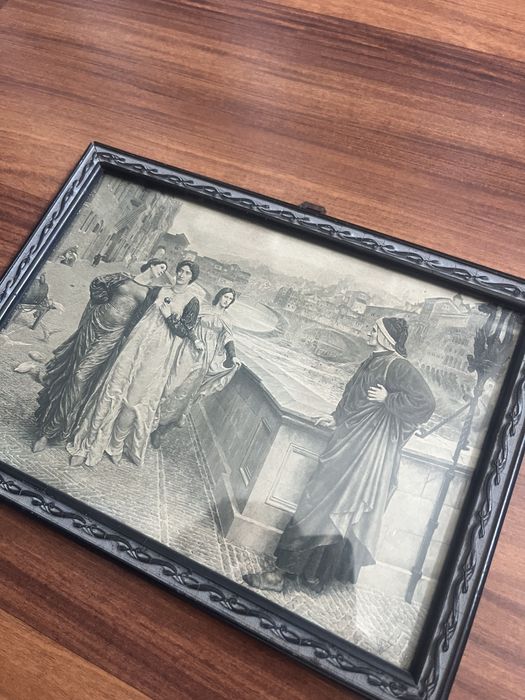 Quadro antigo “Dante e Beatrice” de Henry Holiday